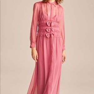 Rebecca Taylor Silk Chiffon Bow Dress Size 4 worn once
